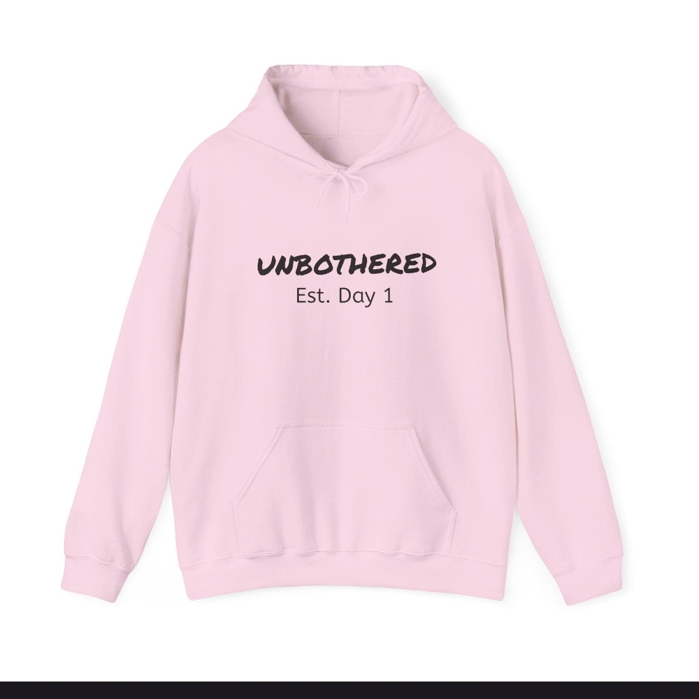 Pink Hoodie with 'Unbothered' Print